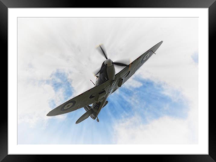 Supermarine Spitfire Framed Mounted Print by Nigel Bangert