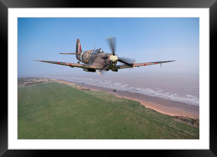 Spitfire Patrol Framed Mounted Print by Nigel Bangert
