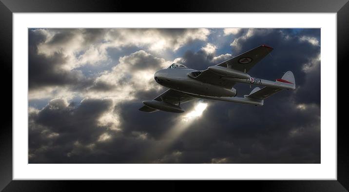 DH100 Vampire FB.6 Framed Mounted Print by Nigel Bangert