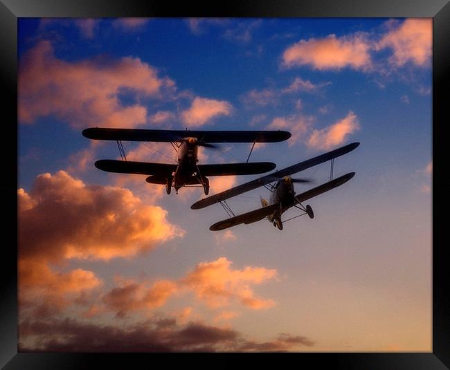Hawker Nimrod Bi-planes Framed Print by Nigel Bangert