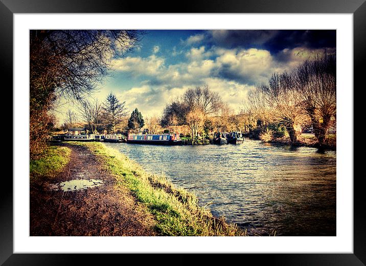 River Stort Boats Framed Mounted Print by Nigel Bangert