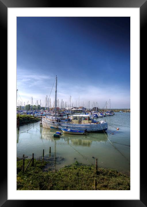 Tollesbury Boats Framed Mounted Print by Nigel Bangert