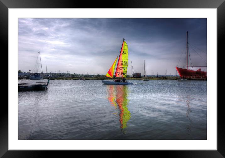 Tollesbury Sailing Boat Framed Mounted Print by Nigel Bangert