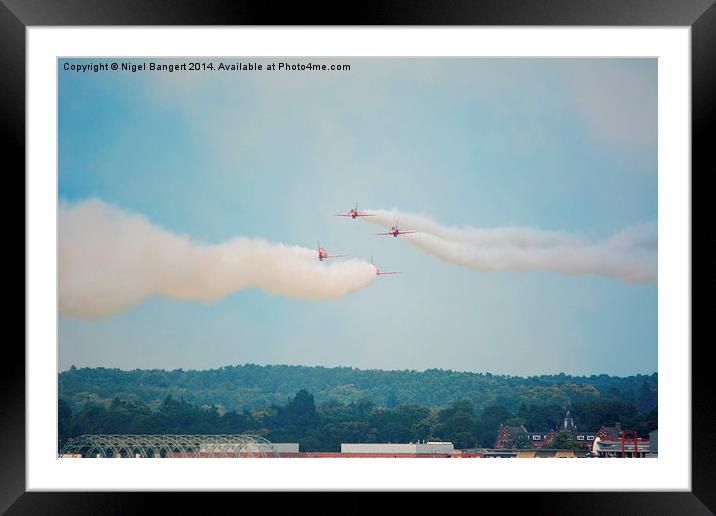  The Red Arrows Framed Mounted Print by Nigel Bangert