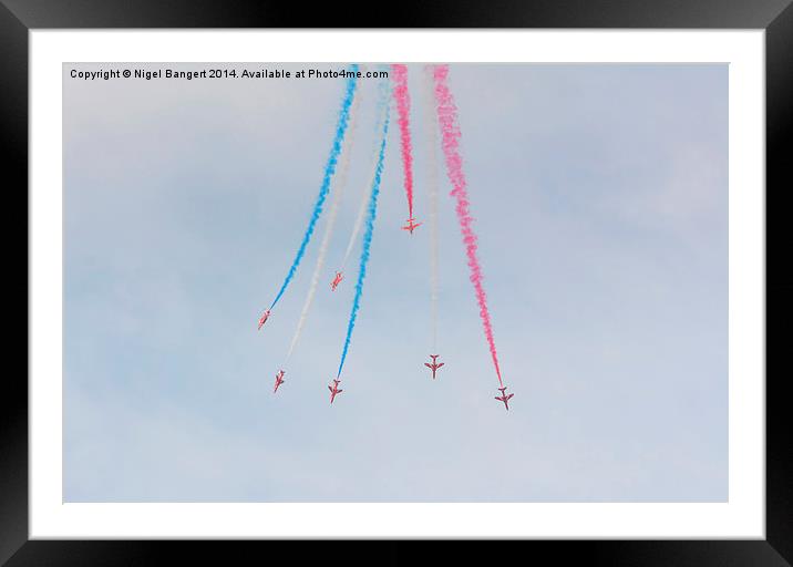  The Red Arrows  Framed Mounted Print by Nigel Bangert