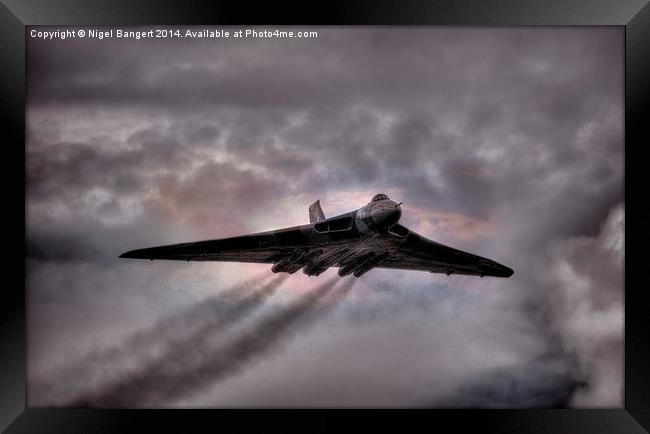  Avro Vulcan XH558 Framed Print by Nigel Bangert