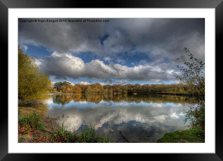  Autumn Lake Framed Mounted Print by Nigel Bangert