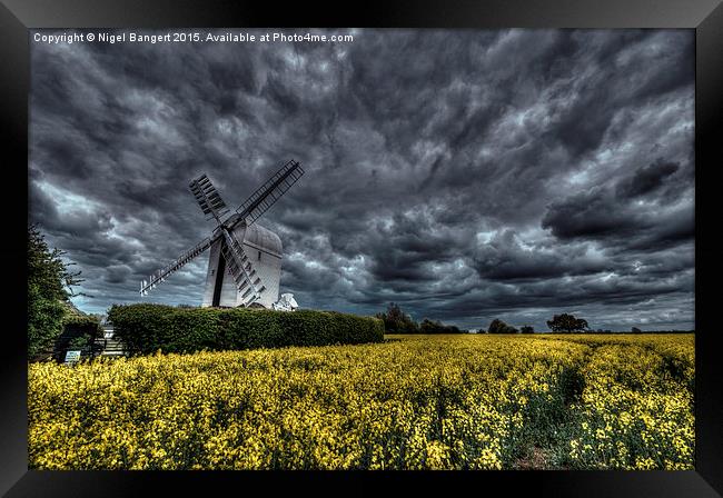  Aythorpe Roding Windmill Framed Print by Nigel Bangert