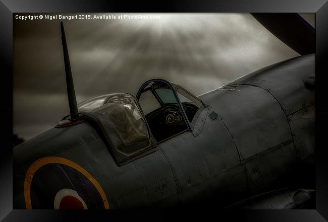  Reconnaissance Spitfire Cockpit Framed Print by Nigel Bangert