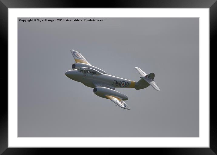  Gloster Meteor T7 Framed Mounted Print by Nigel Bangert