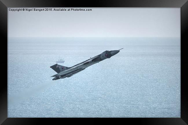  Vulcan over the Sea Framed Print by Nigel Bangert