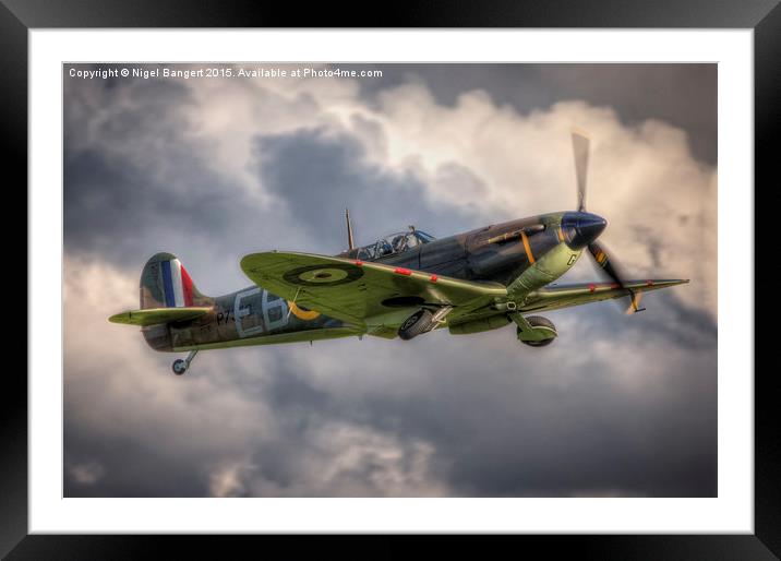  P7350 Spitfire Mk IIa Takeoff Framed Mounted Print by Nigel Bangert