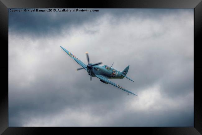  Reconnaissance Spitfire PL965R MkXI Framed Print by Nigel Bangert