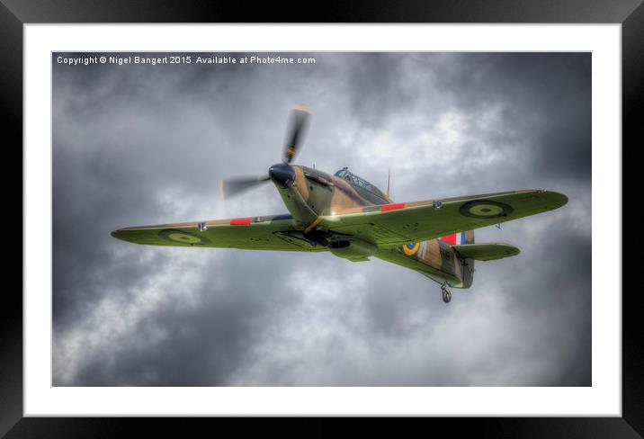  Hawker Hurricane Mk I R4118 Framed Mounted Print by Nigel Bangert