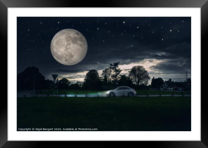 By The Light Of The Silvery Moon Framed Mounted Print by Nigel Bangert