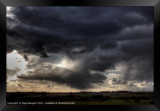 Storm Clouds Gather Framed Print by Nigel Bangert