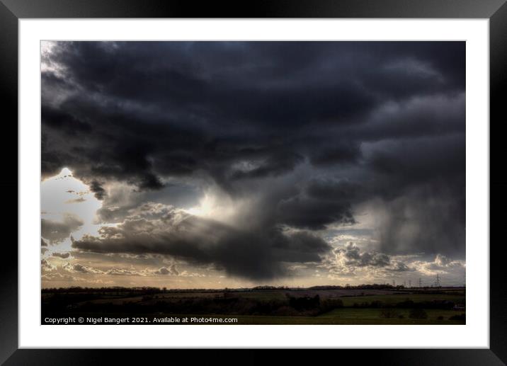 Storm Clouds Gather Framed Mounted Print by Nigel Bangert