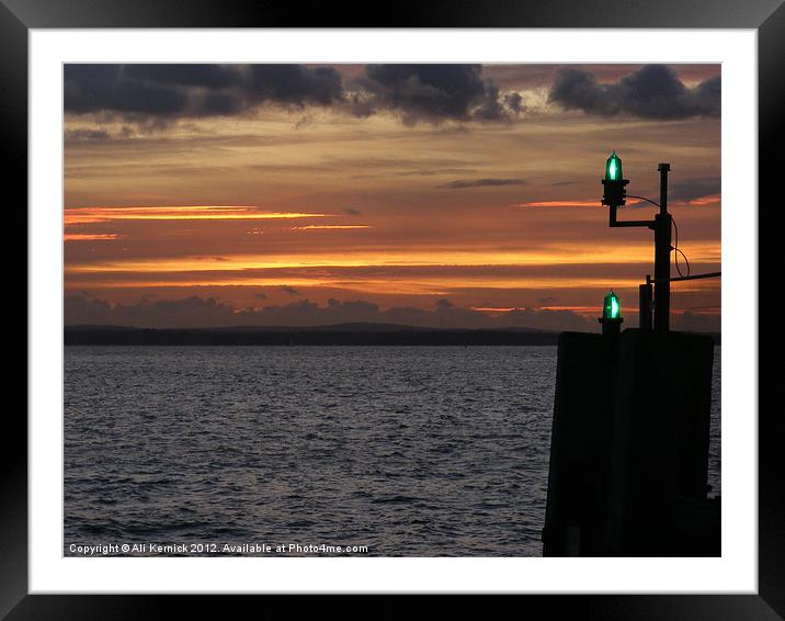 Southsea Sunset Framed Mounted Print by Ali Kernick