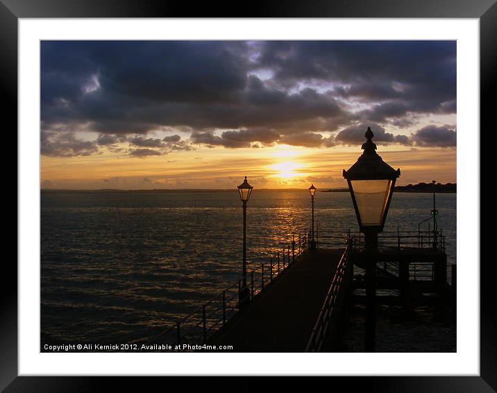Sunset at Southsea Framed Mounted Print by Ali Kernick