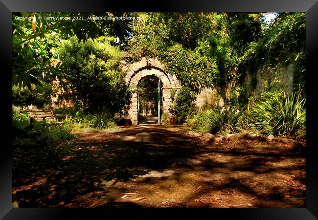 The Colonel's Garden Enys House Framed Print by Terri Waters