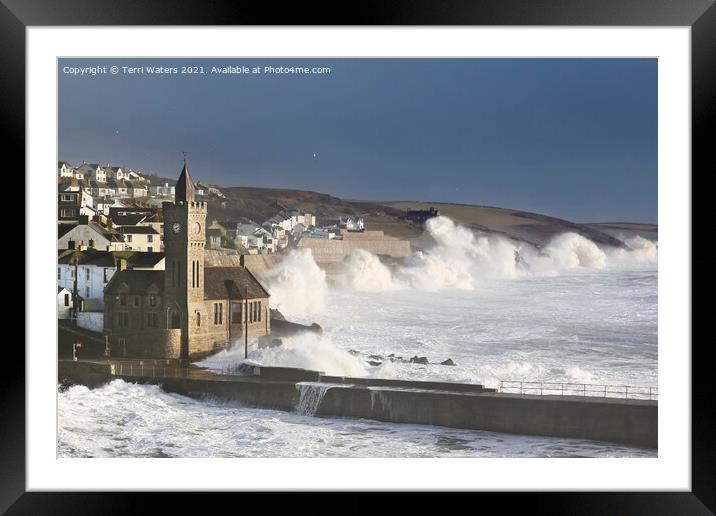 Porthleven in December Framed Mounted Print by Terri Waters