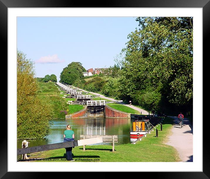 Caen Hill Locks Framed Mounted Print by Terri Waters