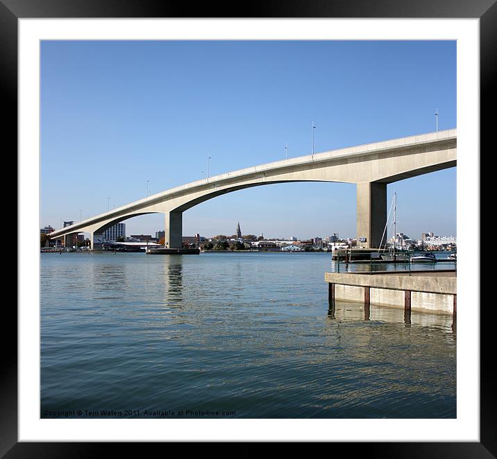 Southampton From Across The Itchen Framed Mounted Print by Terri Waters