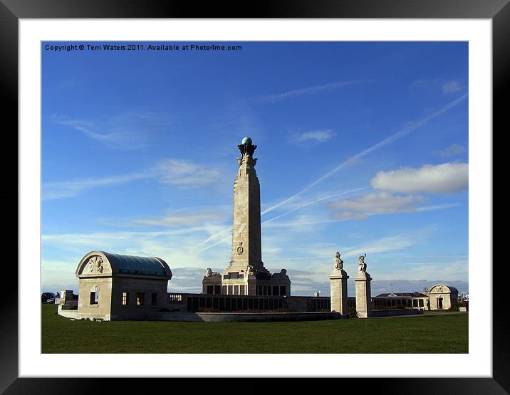 The Portsmouth Naval Memorial Southsea Framed Mounted Print by Terri Waters