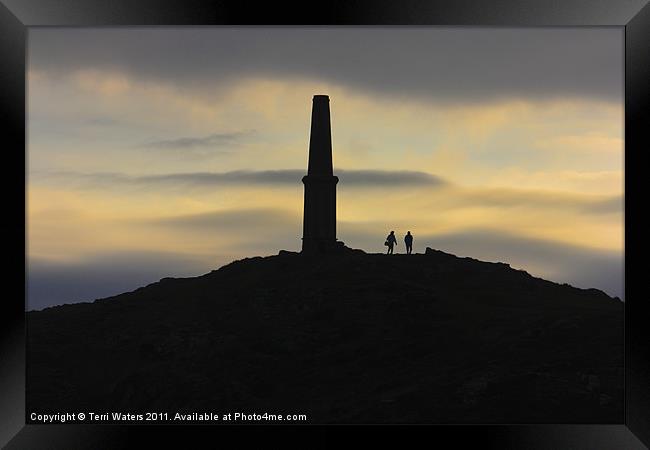 Sunset Walk to Cape Cornwall Framed Print by Terri Waters