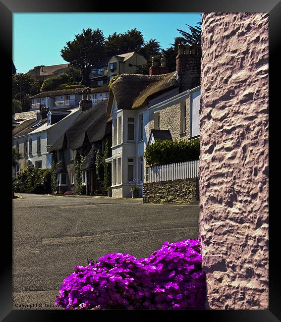 St Mawes Cottages on the Roseland Framed Print by Terri Waters
