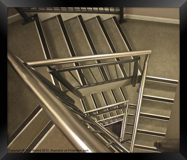 Stairs at the Spinnaker Tower Framed Print by Terri Waters