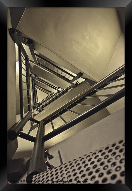 Stairing up the Spinnaker Tower Framed Print by Terri Waters