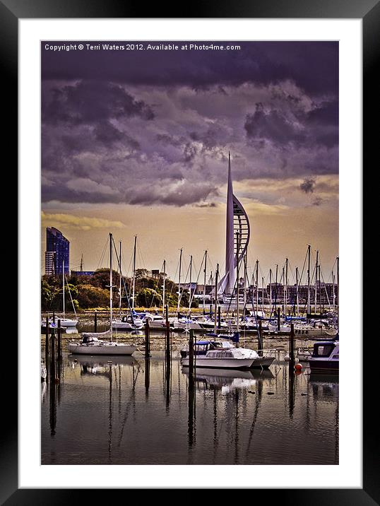 Spinnaker Tower from Priddy's Hard Framed Mounted Print by Terri Waters