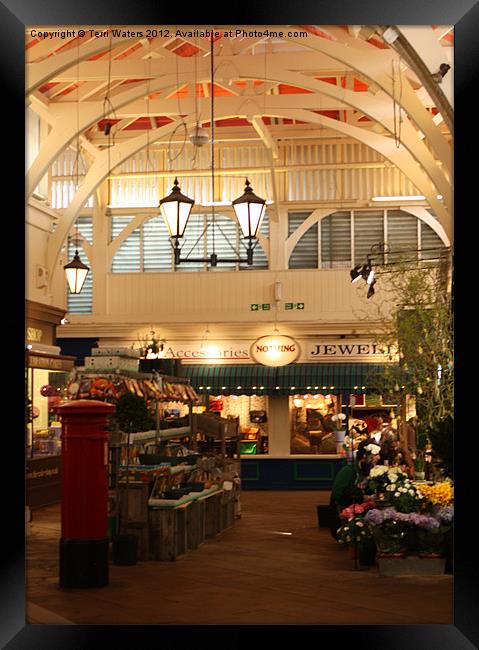 The Covered Market, Oxford Framed Print by Terri Waters