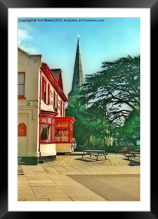 The Red Lion and Bitterne Church Framed Mounted Print by Terri Waters