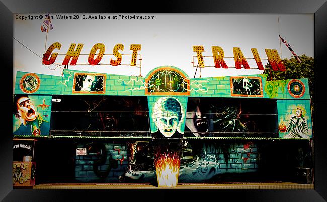 Funfair Ghost Train Looking Spooky Framed Print by Terri Waters