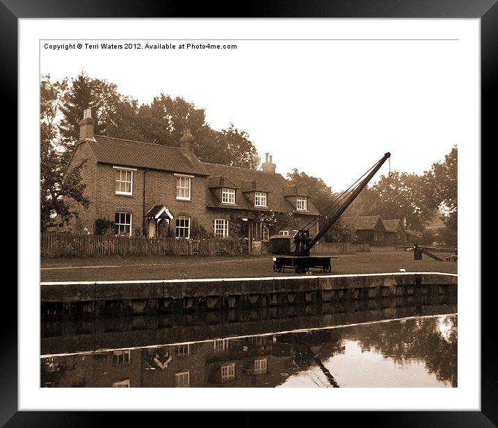 The Lock Keepers Cottage Framed Mounted Print by Terri Waters