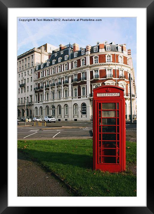 South Western House Telephone Box Framed Mounted Print by Terri Waters