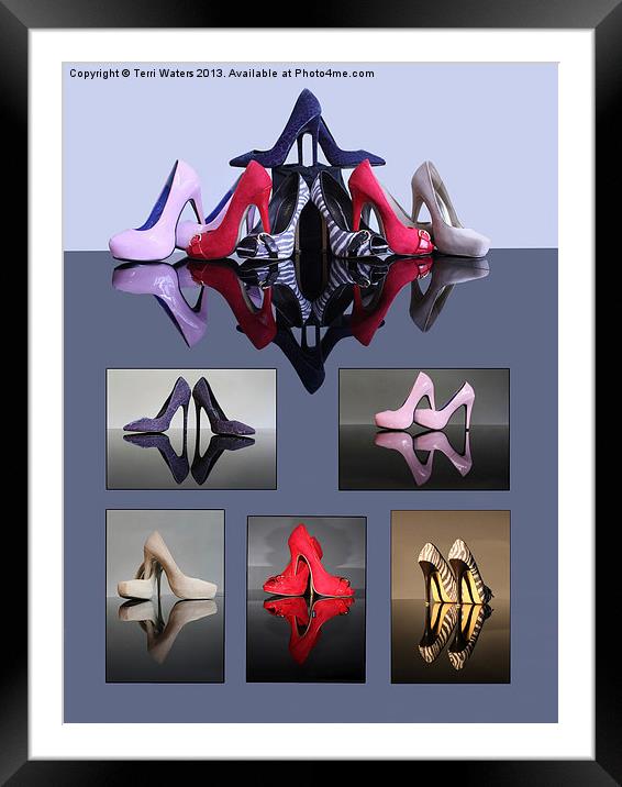 A Collection Of Stiletto Shoes Framed Mounted Print by Terri Waters