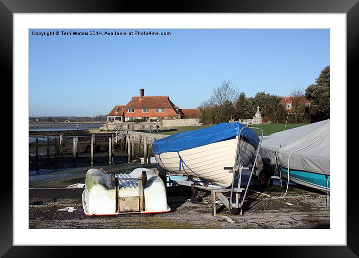 House on the Harbour Bosham Framed Mounted Print by Terri Waters