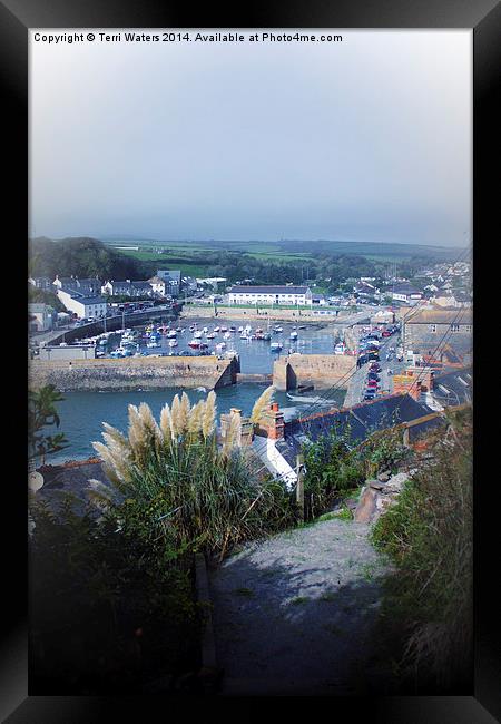 Porthleven Harbour Cornwall Framed Print by Terri Waters