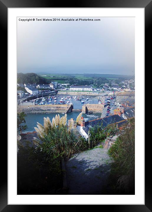 Porthleven Harbour Cornwall Framed Mounted Print by Terri Waters