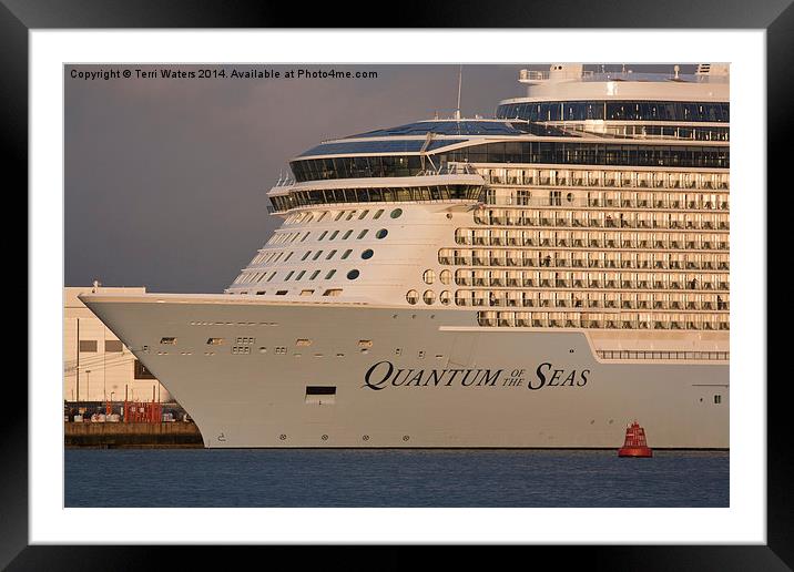  Quantum of the Seas Framed Mounted Print by Terri Waters