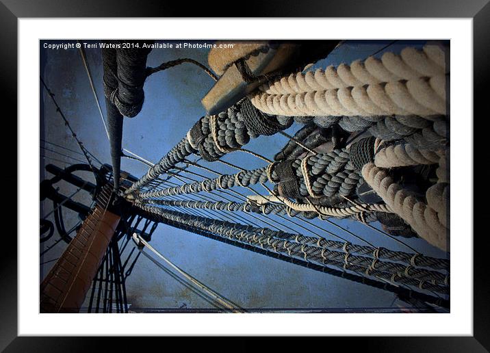  The Rigging Of Hms Victory Framed Mounted Print by Terri Waters