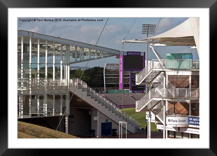  Cricket Ground Southampton Framed Mounted Print by Terri Waters
