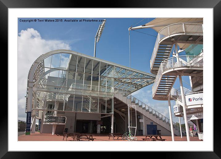  Cricket Stand Southampton Framed Mounted Print by Terri Waters