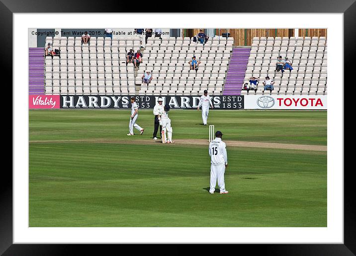  Cricket Match Hampshire Framed Mounted Print by Terri Waters