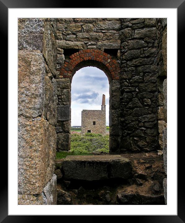 West Wheal Owles From Wheal Edward Framed Mounted Print by Terri Waters