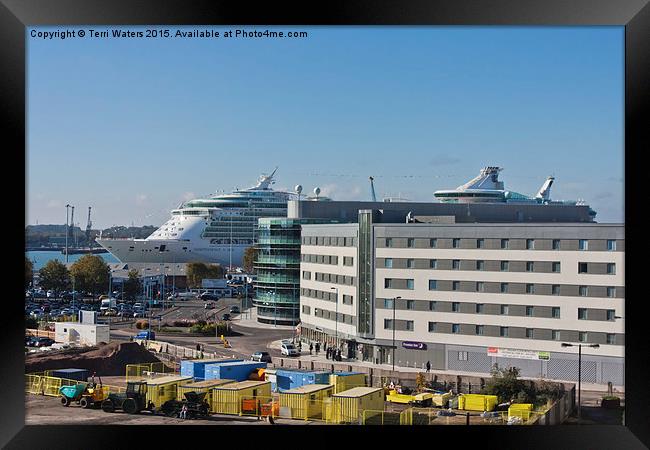 Independence Of The Seas In Southampton  Framed Print by Terri Waters