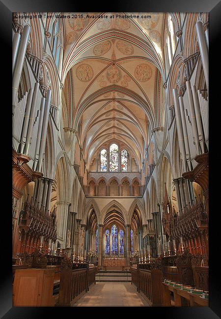 Salisbury Cathedral Quire And High Altar Framed Print by Terri Waters